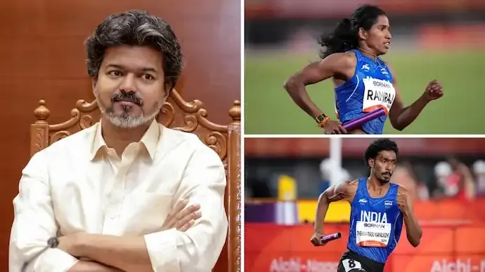 Tamil Nadu CM Vijay Announces Rs 50 Lakh Each for Asian Games Silver Medallists