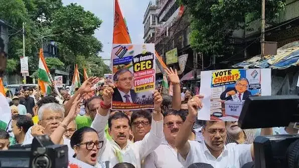 Youth Congress Protests Across Cities, Demands CEC Gyanesh Kumar’s Resignation