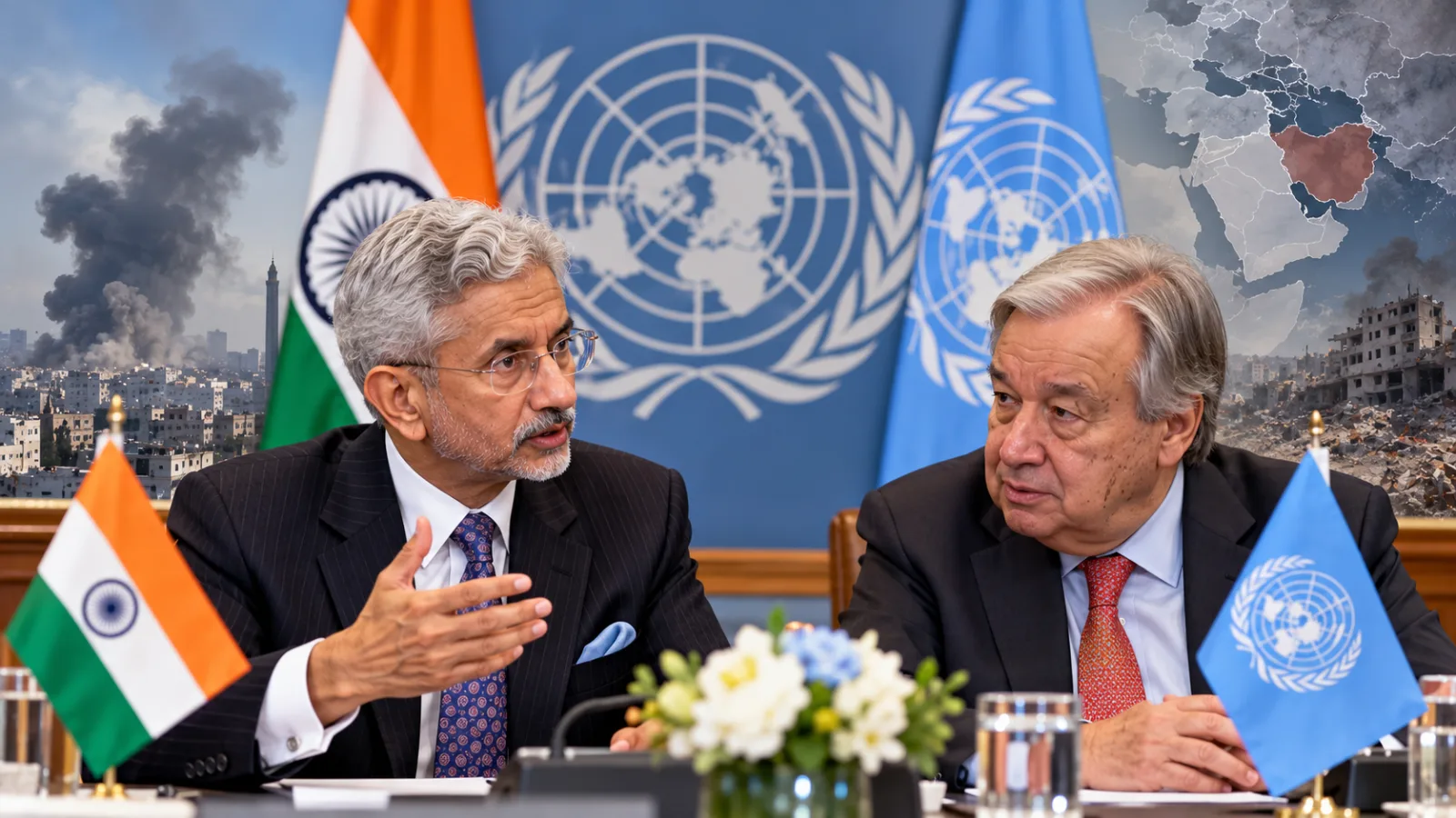 S Jaishankar meets UN Secretary-General Antonio Guterres at UN headquarters in New York