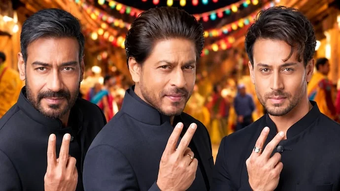 Shah Rukh Khan, Ajay Devgn and Tiger Shroff in Vimal Elaichi advertisement