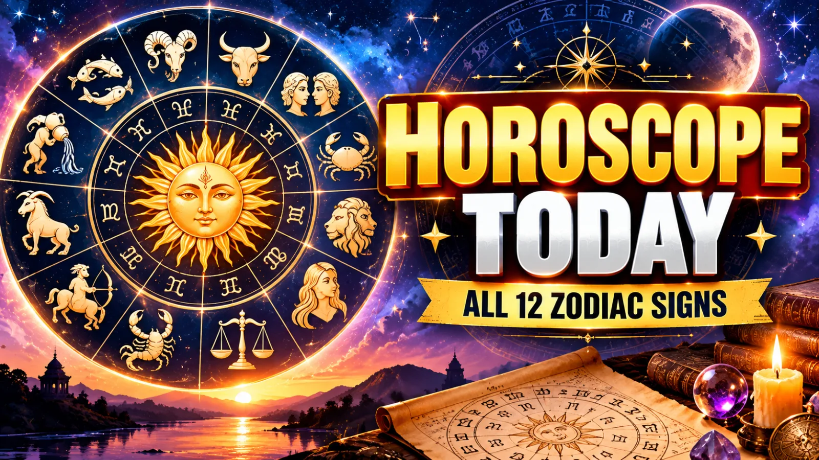 Horoscope Today October 10 2026 featuring daily zodiac predictions for all 12 astrological signs.