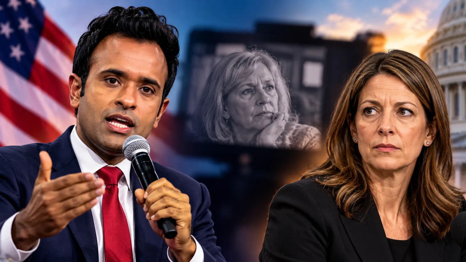 Vivek Ramaswamy faces criticism over a campaign advertisement featuring the estranged mother of Ohio gubernatorial rival Amy Acton.