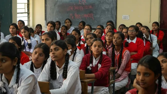 Students preparing for RBSE Class 10 board exams under the new twice-a-year system