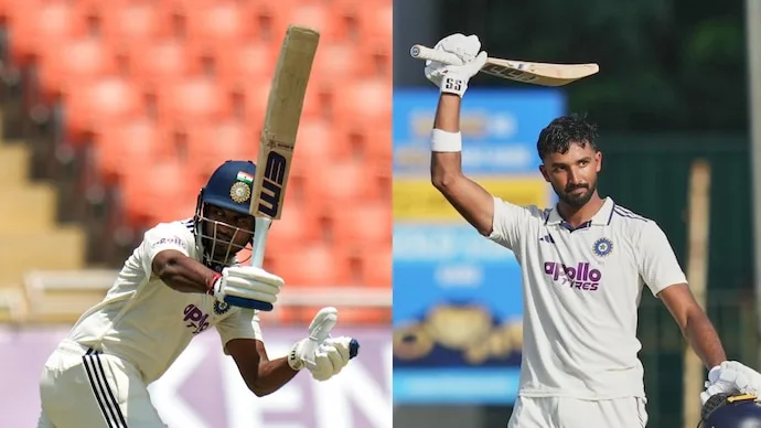 Devdutt Padikkal and Sai Sudharsan during India A’s comeback innings against New Zealand A in Lincoln.